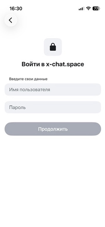 Вход в x-chat.space